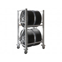 Стеллаж MS Pro 1350/781x606 передвижной для хранения 4 шин, 2 яруса